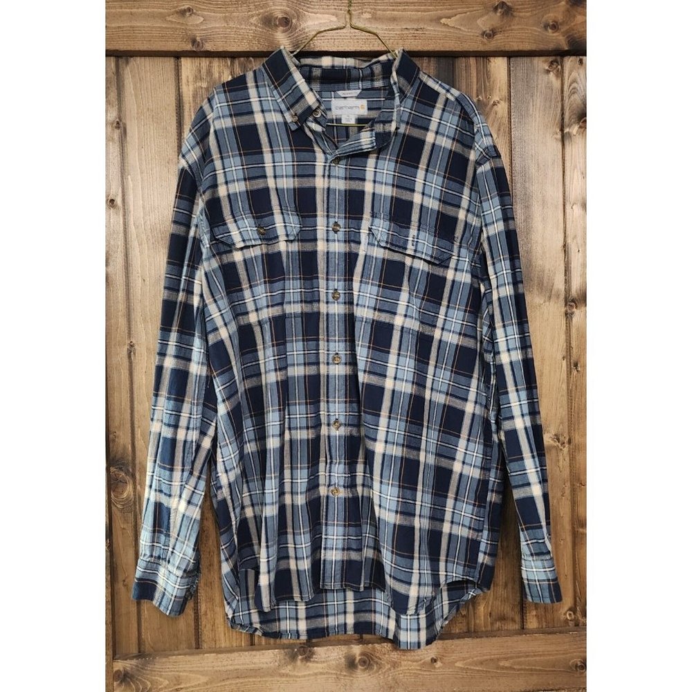 MENS CARHARTT RELAXED FIT BUTTON DOWN SHIRT‎